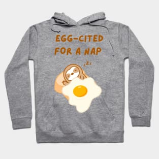 Cute Fried Egg on Toast Sloth Hoodie